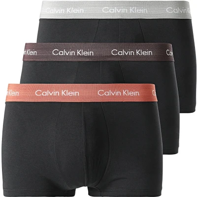 Afbeelding van Calvin Klein Underwear LOW RISE Trunk 3 PACK Onderbroeken, Heren, Maat: Medium, Rock ridge/fudge