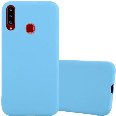 Afbeelding van Cadorabo Hoesje geschikt voor Samsung Galaxy A20s in CANDY BLAUW Beschermhoes gemaakt van flexibel TPU silicone Case Cover