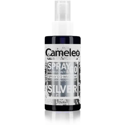 Afbeelding van Cameleo spray &amp; Go Verfspray voor haar zilver blond, platinblond en grijs eenvoudig spuiten klaar semi permanent direct resultaat carnaval haarverf 150 ml