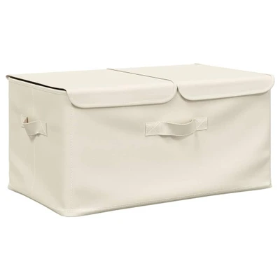 Afbeelding van Opbergbox 50x30x25 cm stof crèmekleurig