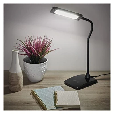 Afbeelding van EMOS LED tafellamp EDDY 6 Watt, max. helderheid 480 lm, instelbare lichtkleur 3000 K/4500 K/6800 K, levensduur 30.000 uur, zwart, Ra&gt;83