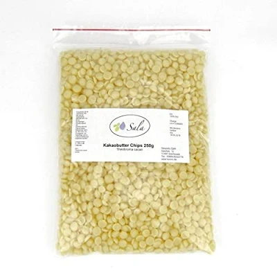 Afbeelding van Sala Cacaoboter chips pastilles levensmiddelenkwaliteit conv. 200 g zak