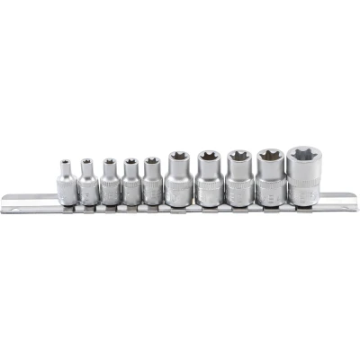 Afbeelding van BGS Doppenset E profiel 1/4&quot; en 3/8&quot; E4 E16 10 delig