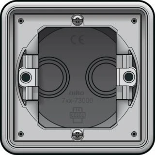 Afbeelding van Niko New Hydro inbouwkader enkel grijs IP55