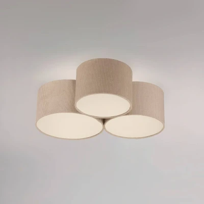 Afbeelding van Just Light 3 lichts plafondlamp Green Duro zandkleurig 14890 39