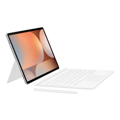 Afbeelding van Samsung S10 Ultra Book Tablethoes met AI toetsenbord, wit