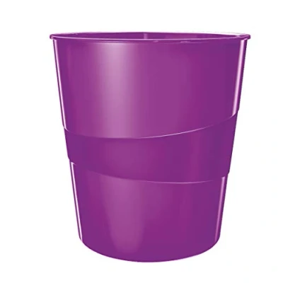 Afbeelding van Leitz Prullenbak, 6 pack, 15 liter, kunststof, violet, WOW, 52781062
