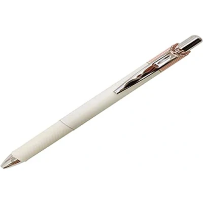 Afbeelding van Pentel EnerGel Clena intrekbare vloeibare gel pen, micro fijne punt 0,5 mm naaldpunt, zwarte inkt, klassiek roze lichaam (BLN75LP A)