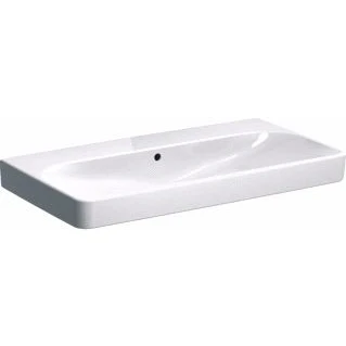 Afbeelding van Geberit Smyle meubelwastafel wit (90 x 48 cm) zonder kraangat, met