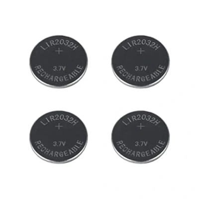 Afbeelding van Girafus 4x LIR2032 knoopcel batterij oplaadbare 3,7 V / 70 mAh/Vervangt CR2032 voor bijv .: moederbord, rekenmachine, fietscomputer, huisdiertracker 2032 oplaadbaar rechargeable