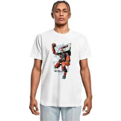 Afbeelding van Mister TEE Bball Robot Tshirt print, Heren, Maat: XXL, White
