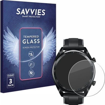 Afbeelding van Savvies Tempered Glass Screen Protector voor Huawei Watch GT/GT Active (3 Stuks) 9H Gehard Glas Scherm Beschermer
