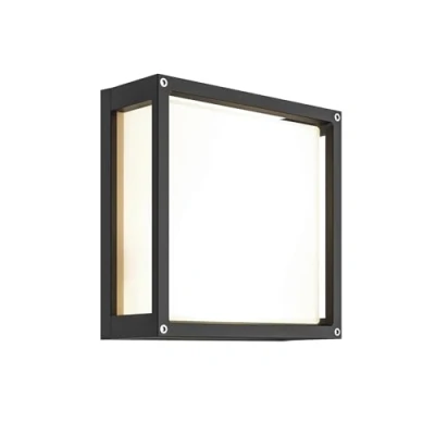 Afbeelding van Lucande buitenwandlamp Aurelien, grijs, metaal, 25 x cm