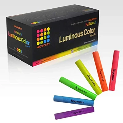 Afbeelding van Hagoromo Fulltouch Luminous 6 Color Mix Krijt 1Box (72St) Roze, Geel, Blauw, Geel Groen, Oranje, Violet