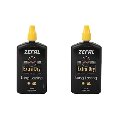 Afbeelding van Zefal Pack Extra Dry Wax set met twee flessen smeermiddel premium ketting fiets op wasbasis optimale reinheid van de overdracht 120 ml per fles