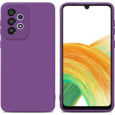 Afbeelding van Cadorabo Hoesje geschikt voor Samsung Galaxy A32 4G in Fluid MAT PAARS Beschermhoes gemaakt van flexibel TPU silicone Cover Case