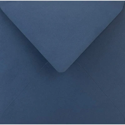 Afbeelding van Netuno 25 blauwe vierkante enveloppen zonder venster puntige flap 153x153mm 115g Sirio Color Blue gekleurde brief kleurrijk voor bruiloft verjaardag doop kerstmis