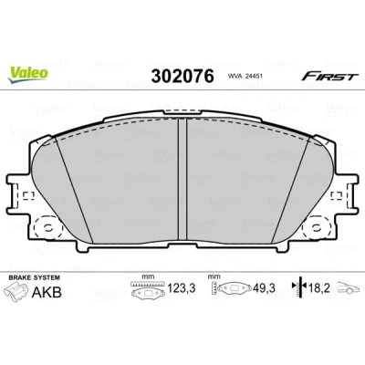 Afbeelding van Valeo Remblokset 302076