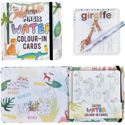 Afbeelding van Floss &amp; Rock Jungle water kleur kaarten 19 x 18 cm Multi