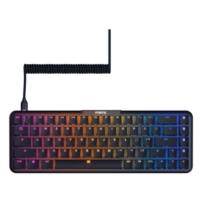Afbeelding van Fnatic STREAK65 LP Black Compact RGB Gaming Mechanical Keyboard Speed Switches PBT Doubleshot Keycaps 65% lay out (60 65 percent) Low Profile Esports (Intl. Amerikaanse ISO out, QWERTY)