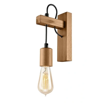 Afbeelding van Lamkur Wandlamp Tyske van hout, oliv