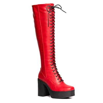 Afbeelding van LAMODA Seize The Power Platform Boots, EU 36, Red Pu, 36