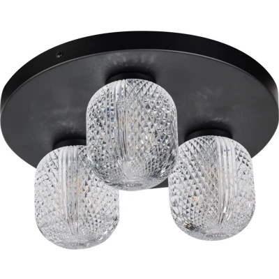 Afbeelding van ETH Unieke plafondlamp Kristel 3 lichts zwart 05 PL2193 30