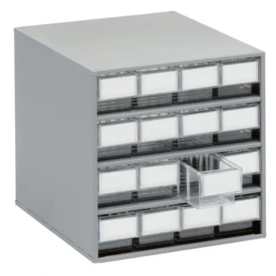 Afbeelding van Treston 1640 1 magazijn (B x H D) 400 395 mm lichtgrijs, transparant st.