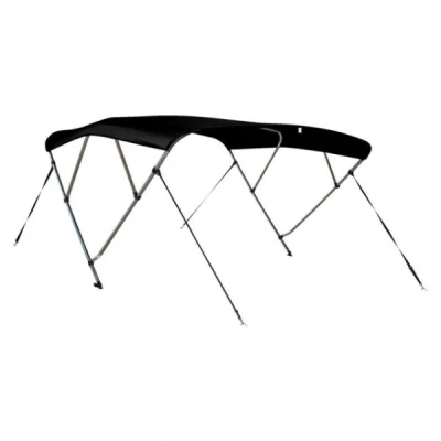 Afbeelding van Biminitop Deluxe 4 boog, Zwart doek Breedte 231 243 cm