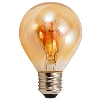 Afbeelding van McShine LED lamp filament druppellamp retro Edison vintage gloeilamp E27, warm wit, 150 lm, 2200K, 2W, goudkleurig glas