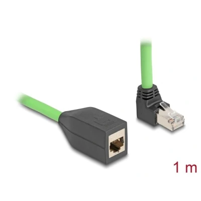 Afbeelding van Delock RJ45 Netzwerk Verlängerungskabel Cat.6A Stecker oben gewinkelt
