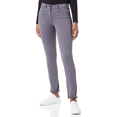 Afbeelding van TOM TAILOR Dames alexa slim broek 1021692, 15417 Evident Anthracite, 32W / 32L