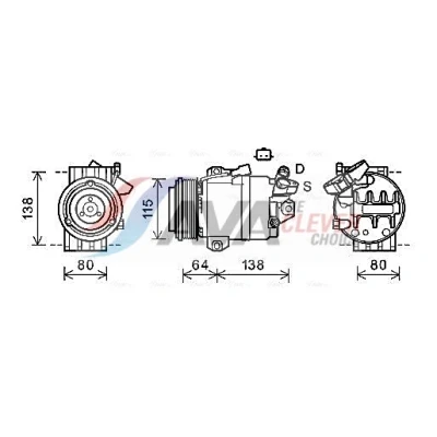 Afbeelding van Ava Cooling Airco compressor RTAK565