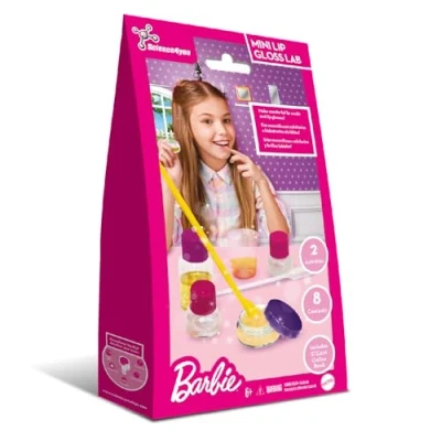 Afbeelding van Science4you Mini lipgloss Maken Kit Barbie voor meisjes Maak je eigen &amp; lipscrub Barbie, 8 Schoonheidsartikelen kinderen inbegrepen, origineel cadeau van 6 7 9+