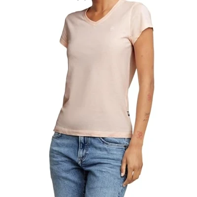 Afbeelding van G Star RAW Eyben Slim V hals Top 2.0, roze (Linen D24533 4107 g998), XS