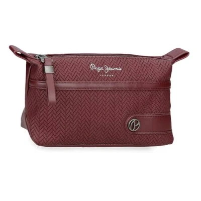 Afbeelding van Pepe Jeans Joumma Bags Sprig toilettas, Rood, 20,5 x 11,5 7,5 cm, kunstleer, Eén maat, toilettas