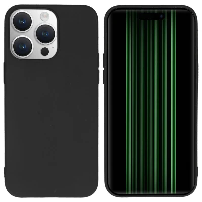 Afbeelding van Accezz Color Backcover iPhone 15 Pro Max Telefoonhoesje Zwart