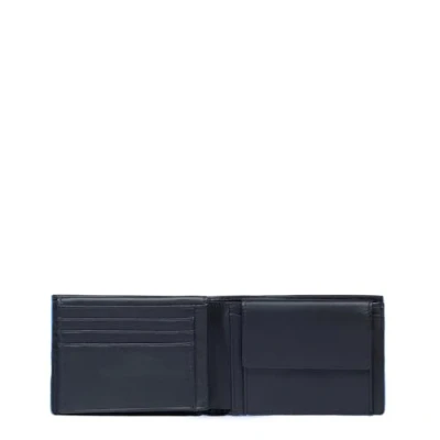 Afbeelding van PIQUADRO Portemonnee Atlas Men&#039;s Wallet Flip Up ID Window RFID Black Zwart