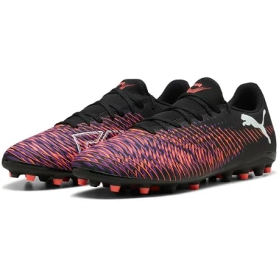 Afbeelding van Puma Future 8 PLAY MG Voetbalschoenen met kunststof noppen, Heren, Maat: 40.5, Black/white/glowing red Textiel/ synthetisch