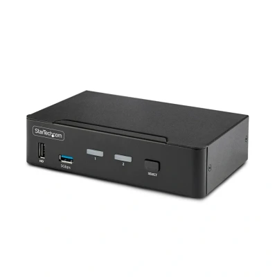 Afbeelding van StarTech.com 2 Port DisplayPort KVM Switch, 8K 60Hz / 4K 144Hz, Single Display, DP 1.4, 2x USB 3.0 P