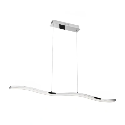 Afbeelding van Nova Luce, Hanglamp, CESENA LED hanglamp chroom 42W warm wit 105x8,5x120cm 81002002