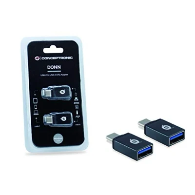 Afbeelding van Conceptronic USB C naar A (USB 3.1, 3.20 cm), Data + Video Adapter, Zwart