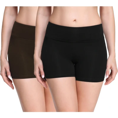 Afbeelding van Merry Style Dames Leggings 2 Pack Sport Vrijetijdsbroek Korte Viscose Zwart / Plum (2verpakking) M MS MS10 284 LE 2P