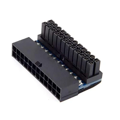 Afbeelding van ATX 24pin Vrouwelijk naar Mannelijke 90 Graden Power Adapter Moederbord voor Desktops PC Supply