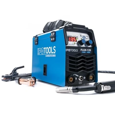 Afbeelding van IPOTOOLS FLUX 135 vuldraad, lasapparaat zonder gas, A inverter, voor lasapparaat, 0,8 mm of 1,0 mm, met MMA/IGBT, 230 V