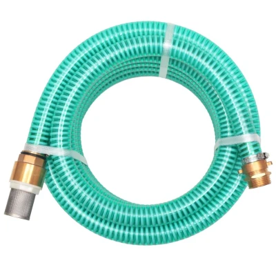 Afbeelding van Zuigslang met messing koppelingen 7 m 25 mm groen