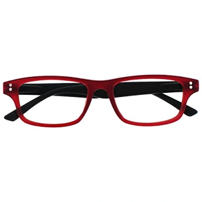 Afbeelding van UV Reader Rubberized Rood Zwart Nabij Kortziende Afstand Bril Voor Bijziendheid Mens Womens Lente Scharnieren UVMR033 1.50