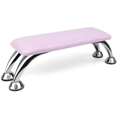 Afbeelding van AMOYUN Paars Manicure Kussen Nail Arm Rest, Hand Pad Voetkussen Beginner Stand Technicus Tafel Lederen Antislip Bureau voor Art