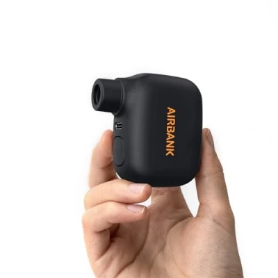 Afbeelding van AIRBANK Mini fietspomp Pocket SE, 100 psi elektrische fietspomp, Racefiets Accessoires, draagbare fietsbandenvulling voor Schrader en Presta ventiel met oplaadbare accu
