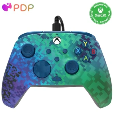 Afbeelding van PDP REMATCH Xbox bedraad Controller GLITCH GROEN for Series XS, One, Officieel gelicentieerd
